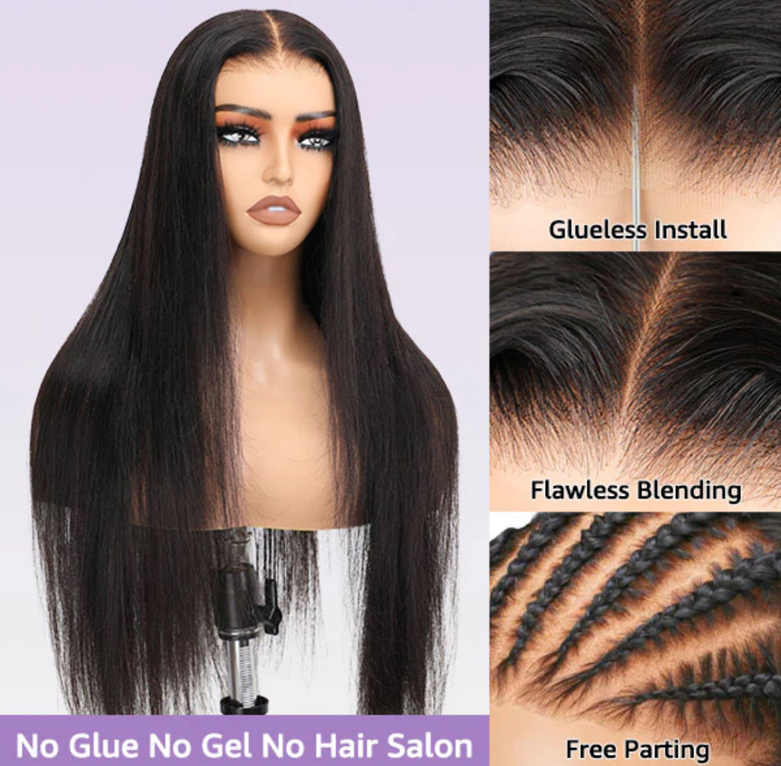 20" STRAIGHT 4x6 Pre Cut
HD Lace. Wear & Go Glueless
WIG, Bleached Knots. Beginner friendly
