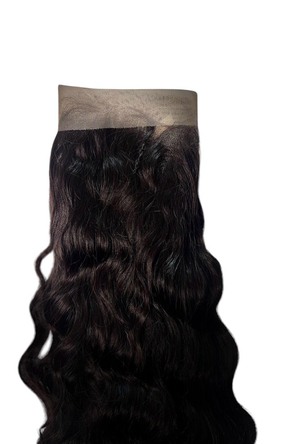 22 inch Premium Raw Wavy Indian Hair 4x4 Closure - No Shedding, No Tangles, Natural Hairline