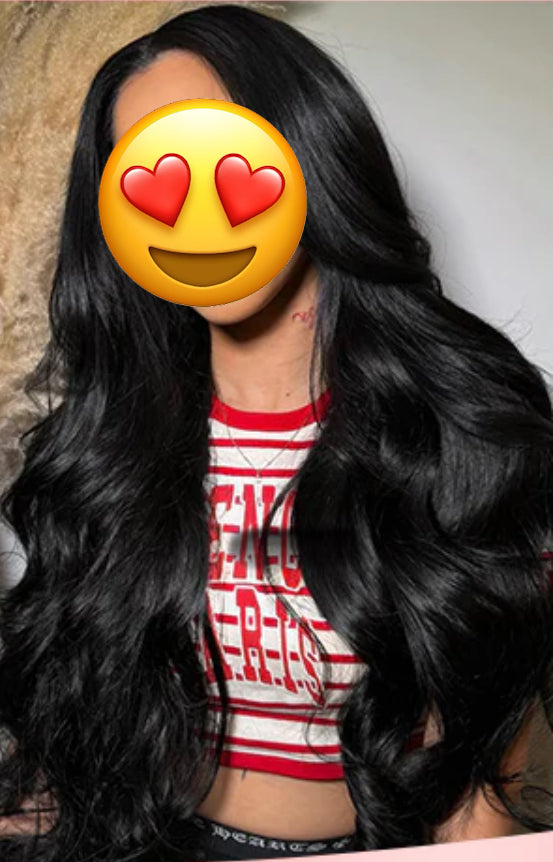 22”inch 100% Glueless Wavy Wear Go Wig. Pre-cut Lace. Undetectable 4x6 HD Lace.