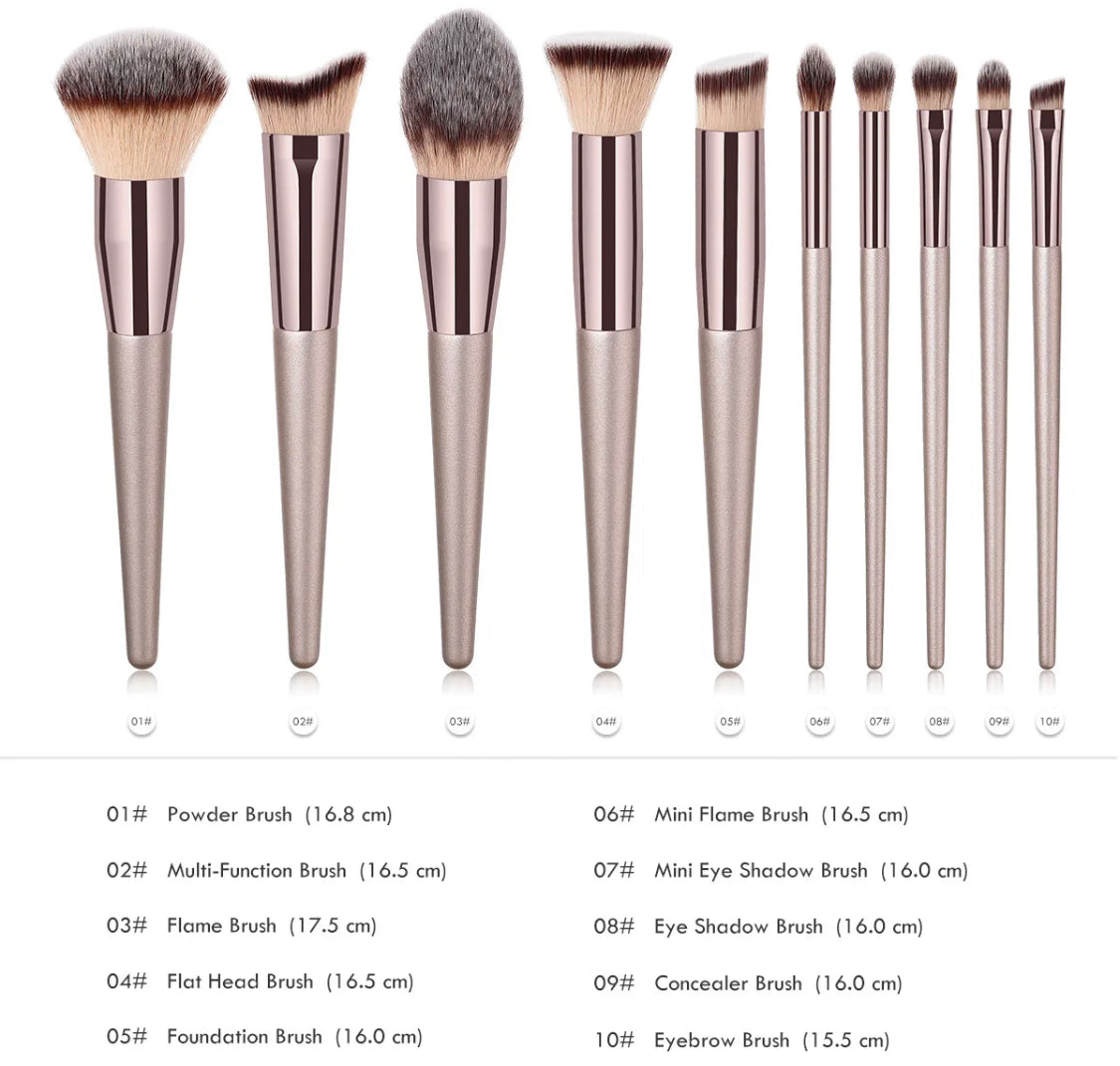 Rose Gold Professional Makeup Brush Set