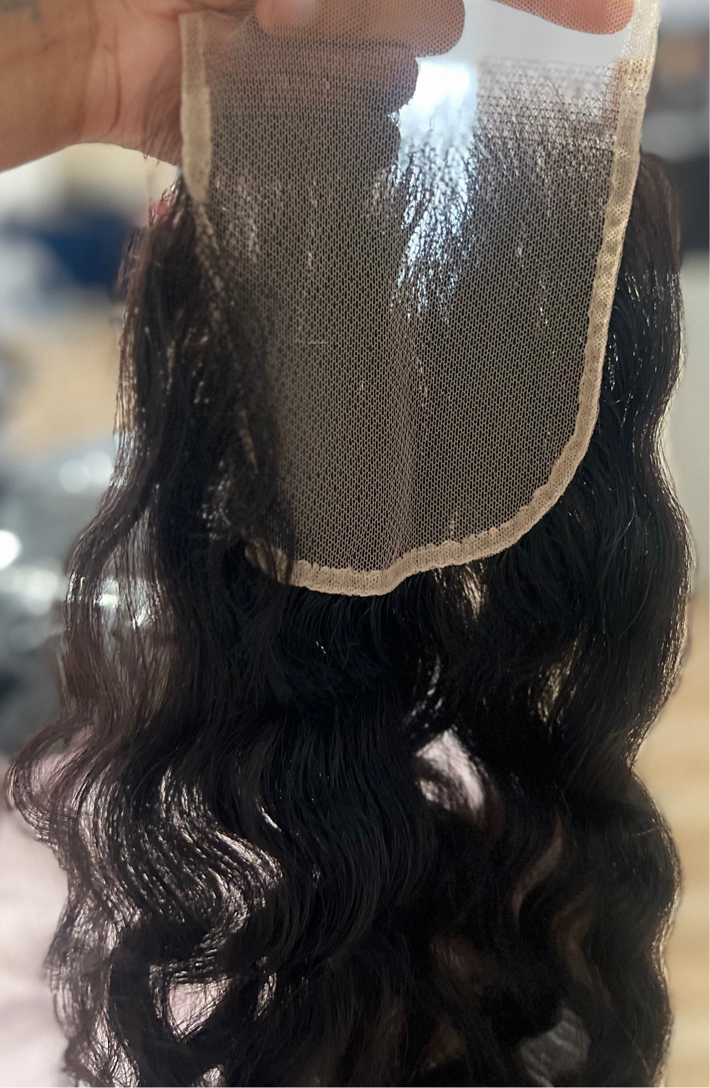 26” Raw 5x5 Indian Curly Closure (Indie Collection)